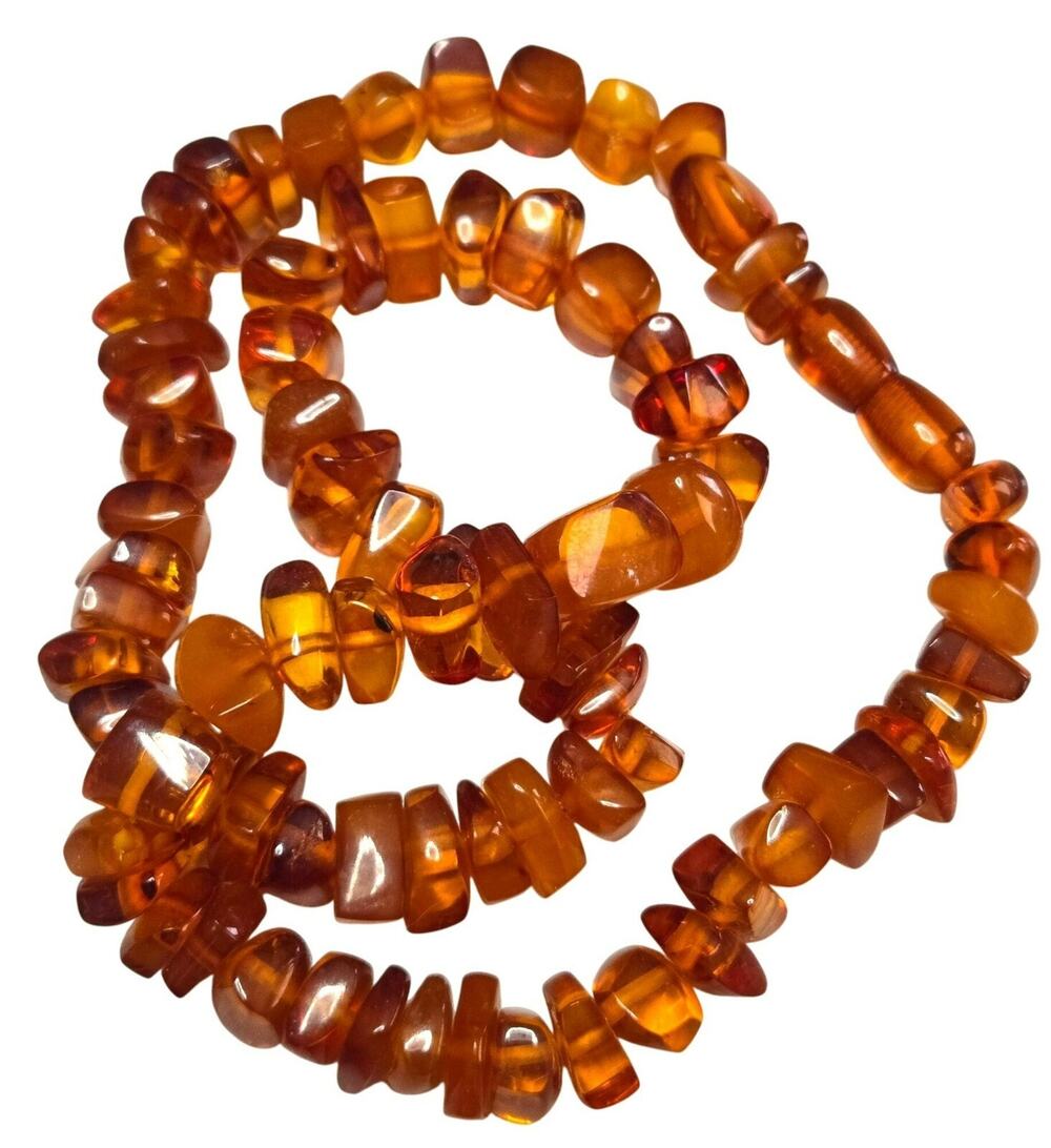 Vintage Amber Beaded Necklace